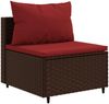 vidaXL 6-tlg. Garten-Lounge-Set mit Kissen Braun Poly Rattan 3308109 Bild 4