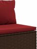vidaXL 6-tlg. Garten-Lounge-Set mit Kissen Braun Poly Rattan 3308109 Bild 5