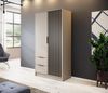 Bettso 'NELLY' Kleiderschrank mit Lamellen, Holzwerkstoff Kaschmir 200x51x105 cm Bild 3