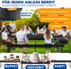KESSER® Buffettisch Tisch klappbar Kunststoff 183x76 cm Campingtisch Partytisch Klapptisch Gartentisch für Garten, Terrasse und Balkon zusammenklappbar 8 Personen inkl. Tragegriff und Cover Schwarz, 183cm Bild 3
