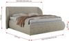 Polsterbett mit Lattenrost, Doppelbett Bettkasten, Bettgestell mit Gasdruckfeder Multipocket Matratze Härtegrad H3/H4 - CAELA CLASSIC - 200 x 200 cm - Beige Struktur - ELORI LUX Bild 4