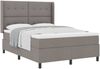 vidaXL Boxspringbett mit Kissen mit Kopfteil Taupe 200 x 160 cm Stoff 3341655 Bild 2