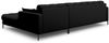 Micadoni Ecksofa Mamaia 5-Sitzer Rechts Strukturierter Stoff Neve Schwarz schwarze Beine Bild 4