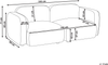 Sofa 3-Sitzer AFOSS, Bouclé Cremeweiß, 71 x 195 x 94 cm Bild 2