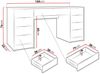 Schreibtisch Tireno Bis mit 9 Schubladen (Farbe: Nuss Okapi) Bild 5
