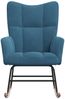 Schaukelstuhl Blau Samt [328149] Bild 3