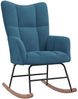 Schaukelstuhl Blau Samt [328149] Bild 2