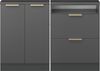 Dachschrägenschrank-Set Rion Anthrazit-Gold 2er Set Vicco Bild 4