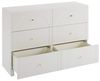 IDEASY Schubkastenkommode mit 6 Schubladen, Weiße Türkommode mit Schubladen (H82/B120/T40 cm, Griffe aus Metall, für Wohnzimmer und Schlafzimmer), Großer Stauraum, modernes und elegantes Sideboard, Schminktisch Bild 4