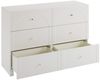 IDEASY Schubkastenkommode mit 6 Schubladen, Weiße Türkommode mit Schubladen (H82/B120/T40 cm, Griffe aus Metall, für Wohnzimmer und Schlafzimmer), Großer Stauraum, modernes und elegantes Sideboard, Schminktisch Bild 5
