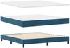 vidaXL Boxspringbett mit Matratze Dunkelblau 200 x 180 cm Polyester 3341538 Bild 3