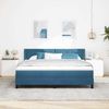 vidaXL Boxspringbett mit Matratze Dunkelblau 200 x 180 cm Polyester 3341538 Bild 2
