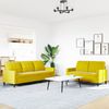vidaXL 2-tlg. Sofagarnitur mit Kissen Gelb Samt 3278397 Bild 3