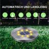 Athlix LED Solarleuchte Solar Bodenleuchten Außen, 8 LED Solarlampen für Garten Solarleuchten, LED fest integriert Bild 2