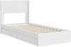 vidaXL Bettgestell mit Stauraum und Kopfteil Weiß 75 x 190 cm 3414425 Bild 4
