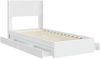 vidaXL Bettgestell mit Stauraum und Kopfteil Weiß 75 x 190 cm 3414425 Bild 5