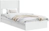 vidaXL Bettgestell mit Stauraum und Kopfteil Weiß 75 x 190 cm 3414425 Bild 2