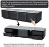 Merax Lowboard mit Push-to-Open Funktion, TV-Schrank, in Marmoroptik mit vier Schubladen und Schwebetüren aus Glas,B:160cm Bild 4
