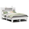 vidaXL Massivholzbett ohne Matratze Weiß 160x200 Kiefernholz 3308838 Bild 2