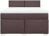 vidaXL Boxspringbett mit Matratze Dunkelbraun 140x200 cm Stoff 3285907 Bild 4