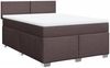 vidaXL Boxspringbett mit Matratze Dunkelbraun 140x200 cm Stoff 3285907 Bild 2