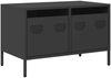 vidaXL TV-Schrank Schwarz 68x39x43,5 cm Kaltgewalzter Stahl 851232 Bild 2