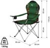 NILS NC3080 Campingstuhl – Klappbarer Outdoor-Stuhl Angelstuhl mit Tragetasche Dunkelgrün Bild 2