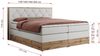 Boxspringbett VENETO KING, Doppelbett mit Multipocket-Matratze, Polsterbett mit Kopfstütze - 200 x 200 cm - Weiß Kunstleder - H4 Bild 5