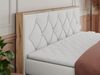 Boxspringbett VENETO KING, Doppelbett mit Multipocket-Matratze, Polsterbett mit Kopfstütze - 200 x 200 cm - Weiß Kunstleder - H4 Bild 3