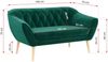 Sofa, Skandinavischer Stil, Holzbeine - PIRS - 2 Sitzer - Dunkelgrün - Velvet Bild 3