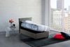 Dmora Acuila-Einzelbett, Bettkasten mit Stoffbezug, 100 % Made in Italy, seitliche Öffnung, geeignet für Matratze 80 x 190 cm, Grau Bild 4