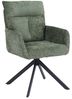 HOME DELUXE Esszimmerstuhl mit Armlehne ALUNA Chenille - 6er Set Grün Bild 4