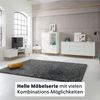 KHG Kommode 3-türig mit Schublade Scandi, Sideboard aus Holzwerkstoff weiß foliert für Wohnzimmer und Esszimmer, 120 x 86 x 40 cm (B/H/T) Bild 3