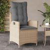 vidaXL Gartensessel Kissen 2Stk. Verstellbar Beigemischung Poly Rattan 365269 Bild 3