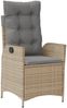 vidaXL Gartensessel Kissen 2Stk. Verstellbar Beigemischung Poly Rattan 365269 Bild 4