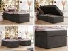 Boxspringbett 90x200 Polsterbett ZERO 90 Einzelbett ohne Kopfteil, inkl. Stauraum & Multipocket-Matratze, Hotelbett - Dunkelgrau Velvet - H3 - Topper T25 Bild 2