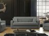 Dmora 3-Sitzer Schlafsofa Ambrogino, lineares Container-Schlafsofa, Wohnzimmersofa aus gepolstertem Stoff mit Klick-Klack-Öffnung, 212 x 80 x 87 cm, Grau Bild 2