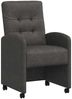 vidaXL Esszimmerstühle mit Rollen 2 pcs Schwarz 58 x 67 x 97 cm 42017892 Bild 2