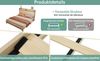 Doppelbett 160x200 cm mit LED-Kopfteil, Stauraum & inkl. Matratze, Eiche/Beige Bild 5