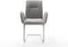 Freischwinger Vinja-Flex Strukturstoff Soft Grau Freischwinger flach Edelstahl Bild 2