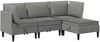 vidaXL Wohnzimmergarnitur 4 pcs Dunkelgrau Stoff 3413805 Bild 2