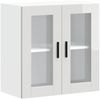 vidaXL Küchen-Hängeschrank mit Glastür Porto Hochglanz-Weiß 854149 Bild 2