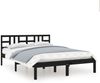 vidaXL Massivholzbett Schwarz 200x200 cm [3105429] Bild 2