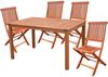 5tlg. Holz Tischgruppe Gartenmöbel Gartentisch Stuhl Garten Hochlehner Tisch Bild 1