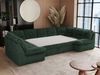 Ecksofa, Sofa big XXL, Wellenfedern, Wohnlandschaft XXL, mit Schlaffunktion - COMODO U - Grün Cord - Topper T25 Bild 3