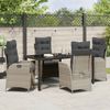 vidaXL Garten Essgruppe mit Kissen 5 pcs Hellgrau Poly-Rattan 3380522 Bild 4