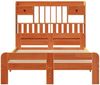 vidaXL Massivholzbett mit Regal ohne Matratze Wachsbraun 135x190 cm 3308899 Bild 4