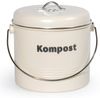 Zedelmaier Biomülleimer Biomülleimer Küche, Bio Mülleimer, Komposteimer Metall, Geruchsdicht mit Aktivkohlefiltern, Biomüll Retro 7L Bild 4