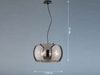 LED Pendelleuchte 3-flammig rund aus Rauchglas Industrial, Ø 40cm Bild 4