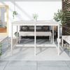 vidaXL Gartentisch Weiß 159,5x82,5x110 cm Massivholz Kiefer 824096 Bild 3